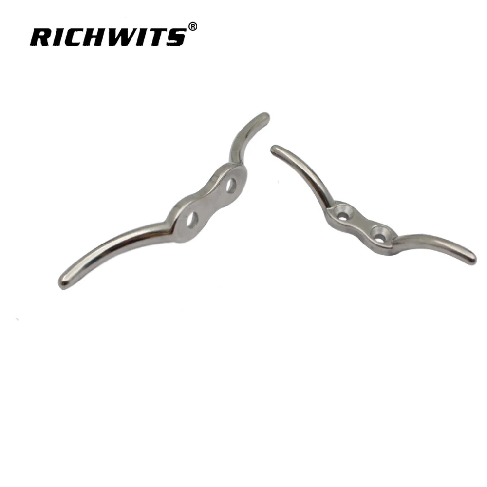 

10pcs Marine accessories wire rope cleat 316 stainless steel bolt cleats