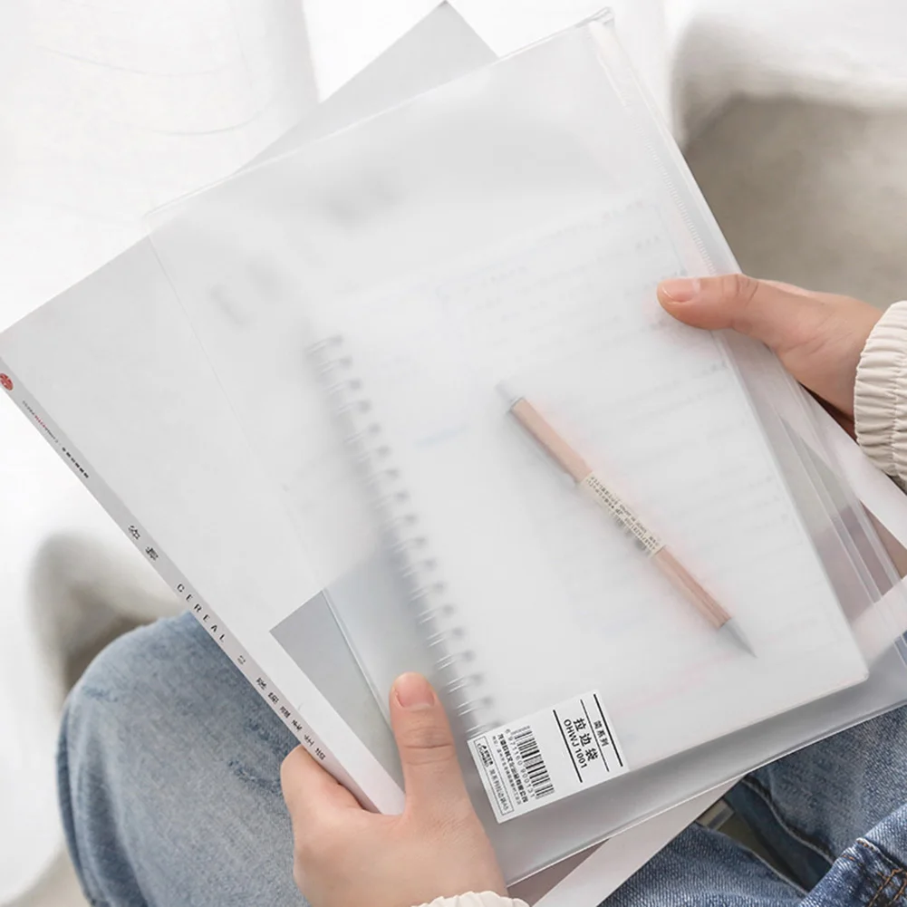 Прозрачный школьный офисный держатель для файлов блокнот на молнии