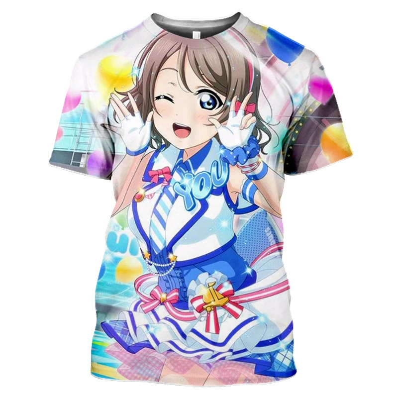 Женская футболка с 3D-принтом летняя в стиле Харадзюку принтом аниме Love Live 2020 |