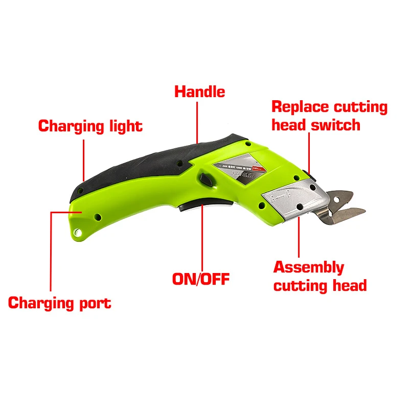 

Multipurpose Electric Scissors 110V-220V Cordless Chargeable Fabric Sewing Scissors Handheld Hand Tools 235x40x80mm Electric