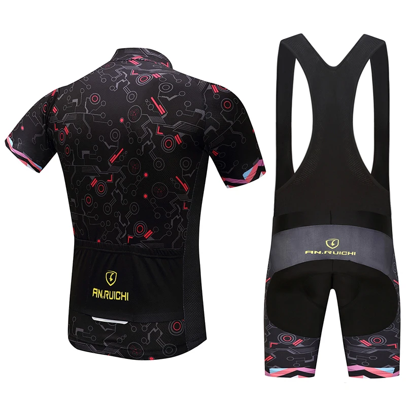 Комплекты для велоспорта унисекс короткий спортивный трикотаж с 3D подушкой и