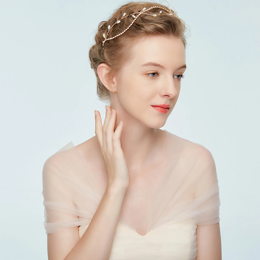 1 шт. новая тиара Свадебная украшение для волос ювелирные изделия позолоченные