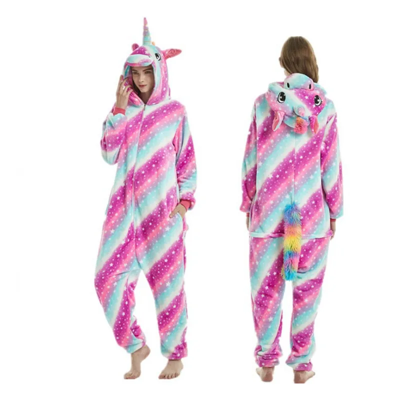 

Kigurumi Cute Stitch Femme Onesie Pajamas For Adults Women Unisex Cosplay Flannel Unicorn Anime Nightwear