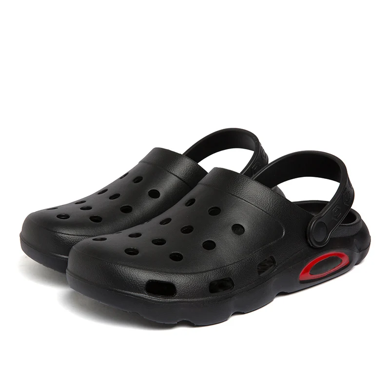 

2021 Summer New Crocks Men Sandals Lightweight Large Size Clogs Outdoor Shoes Cro Beach Shoes 47 Yards Black Slippers