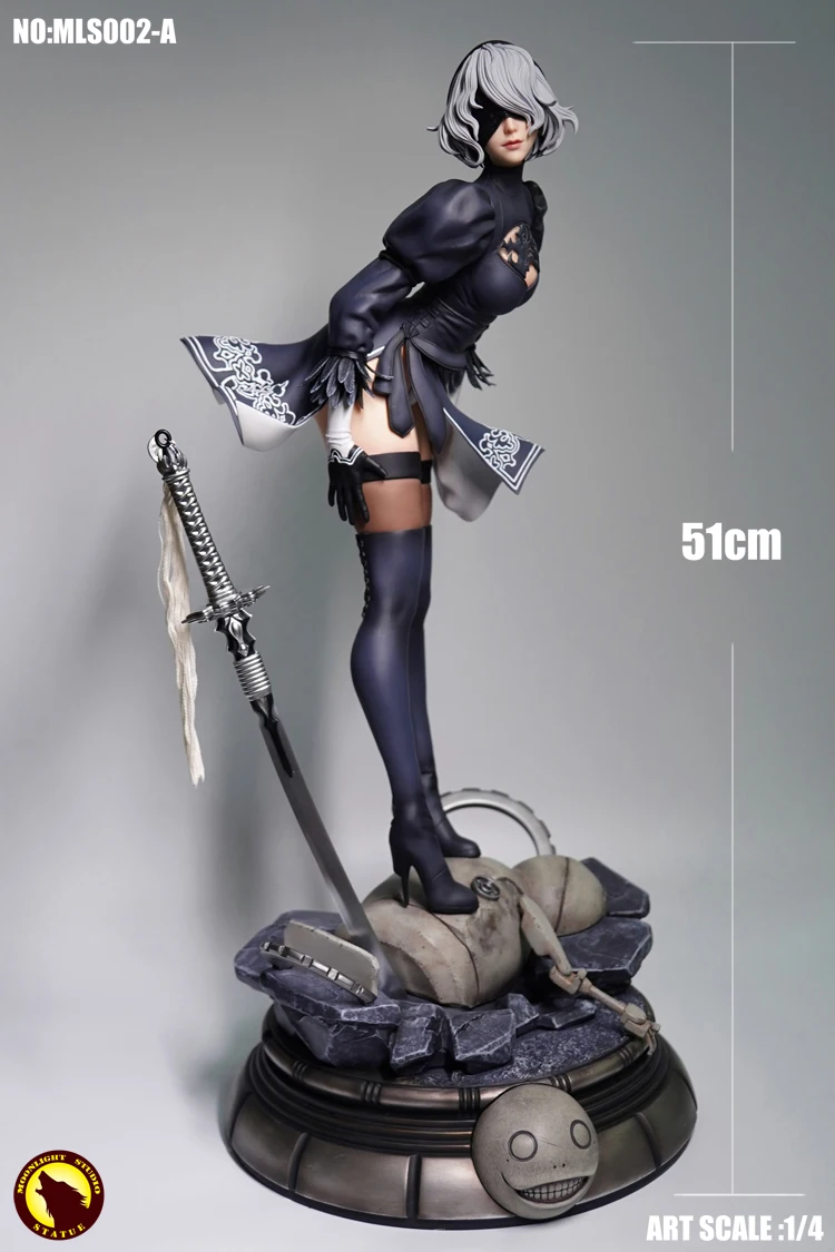 MLS002 1/4 PS4 игровой НИР автоматов 2B YoRHa № 2 Тип статуя фигурку Модель 51 см для любителей подарки