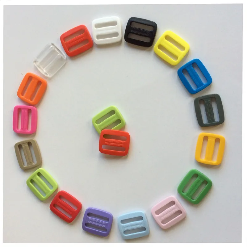 Пластиковые тройные скользящие слайдеры с регулируемой пряжкой 25 мм 10 шт. | Дом и