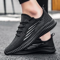 39 48 summer new fly woven mesh sneakers mens shoes casual trend breathable large size spring 2021 black sport running homme