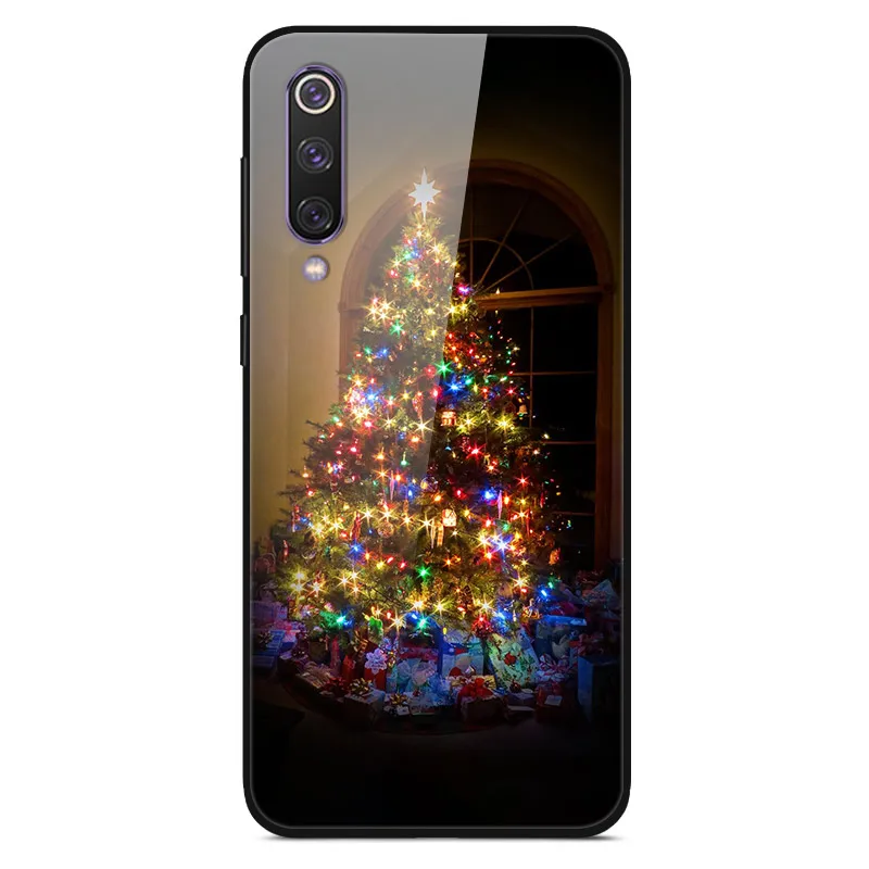 Christmas 8 Для huawei P30 Lite, чехол, стекло, задняя крышка, жесткий чехол для телефона s, для huawei P30 Lite, чехол, бампер, закаленное, Honor 9X Pro Y9 Prime - Цвет: Christmas 8