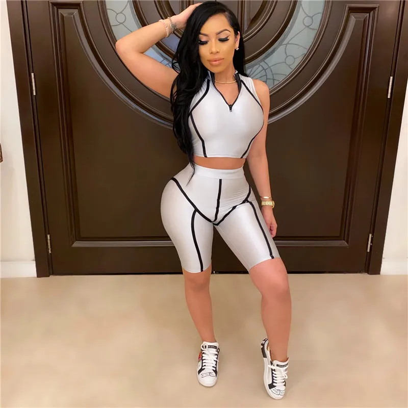 Женский спортивный костюм Adogirl из двух предметов в стиле пэчворк полоску
