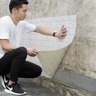 Самоклеящиеся обои 70x7 730 см с имитацией кирпича, водостойкие обои с шумоизоляцией для фона телевизора в гостиной