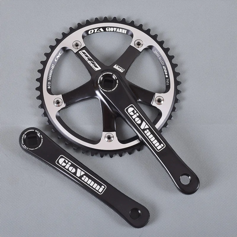 OTA  Alumniun Crankset Fixed Gear Crank 5MM 48T 165mm BCD144 T651 Single Speed TRACK FIXIE BIKE Bicycle Chainwheel Sprocket