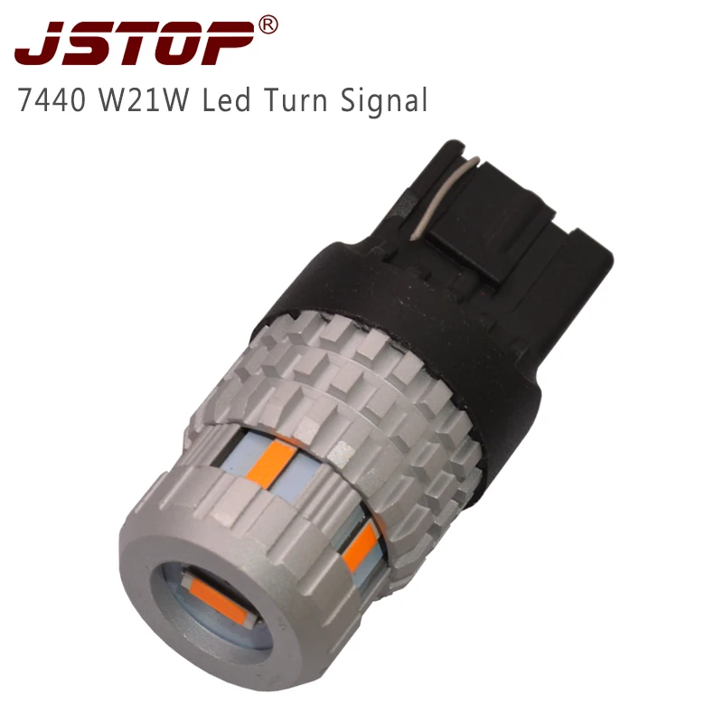 

JSTOP 1x amber Led Turn Signal 1156 py21w T20 W21W 7440 100% No error Front Rear Turn Signal 1860SMD turn bulbs(No Hyper Flash)