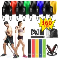 360lb resistance bands pull rope set expander yoga exercise fitness rubber tubes band stretch training home gyms workout elastic
