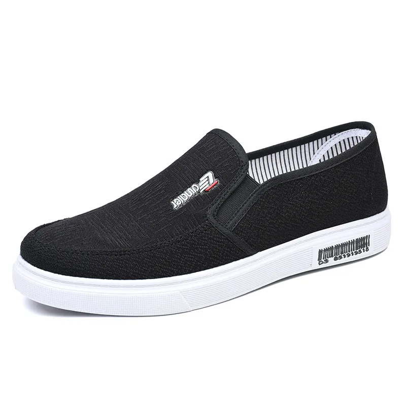 

Men Breathable Linen Casual Men's Shoes Old Beijing Cloth Shoes Canvas Summer Leisure Flat Fisherman Driving Shoes Walking 39-44