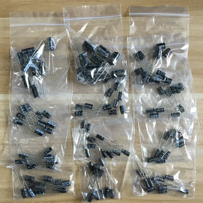 

120pcs 1set of 120pcs 12 values 0.22UF-470UF Aluminum electrolytic capacitor assortment kit set pack Free shipping