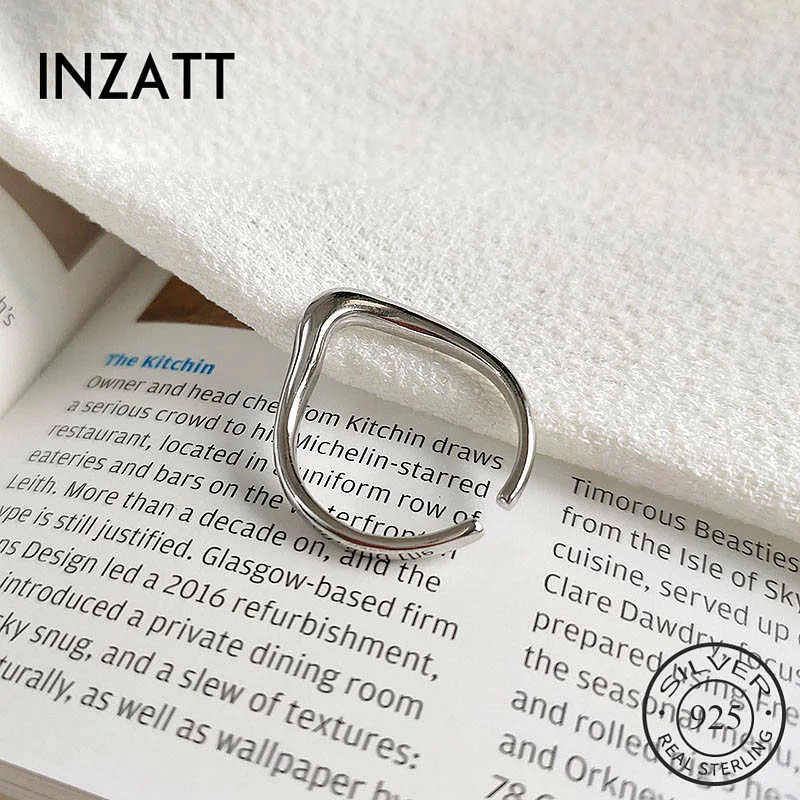 INZATT Настоящее Стерлинговое Серебро 925 пробы неправильной формы геометрическое