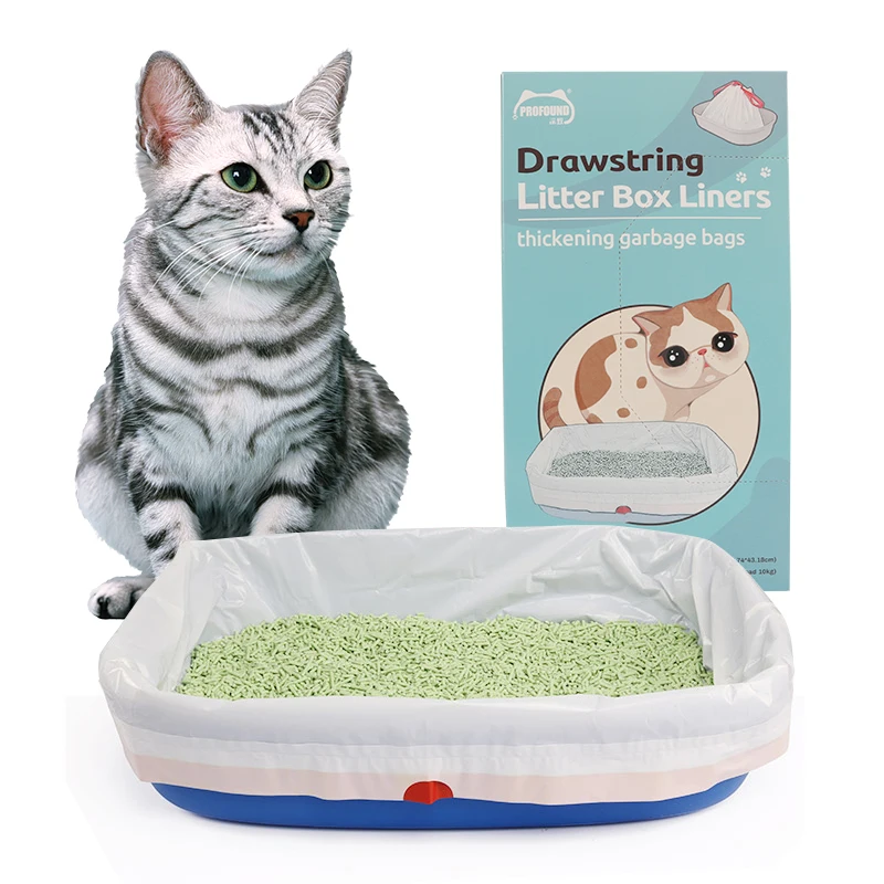 

New Portable Home Hygienic Drawstring Cat Sand Filter Bag Reusable Puppy Litter Box Tray Home Litter Bag