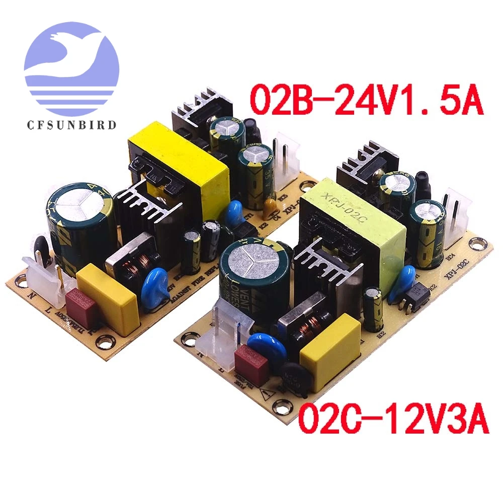 AC-DC 12V 3A 24V 1.5A 12V3A 24V1. 5A 36 Вт импульсный Питание модуль голой цепи 220V 12В/24В доска для замены ремонта