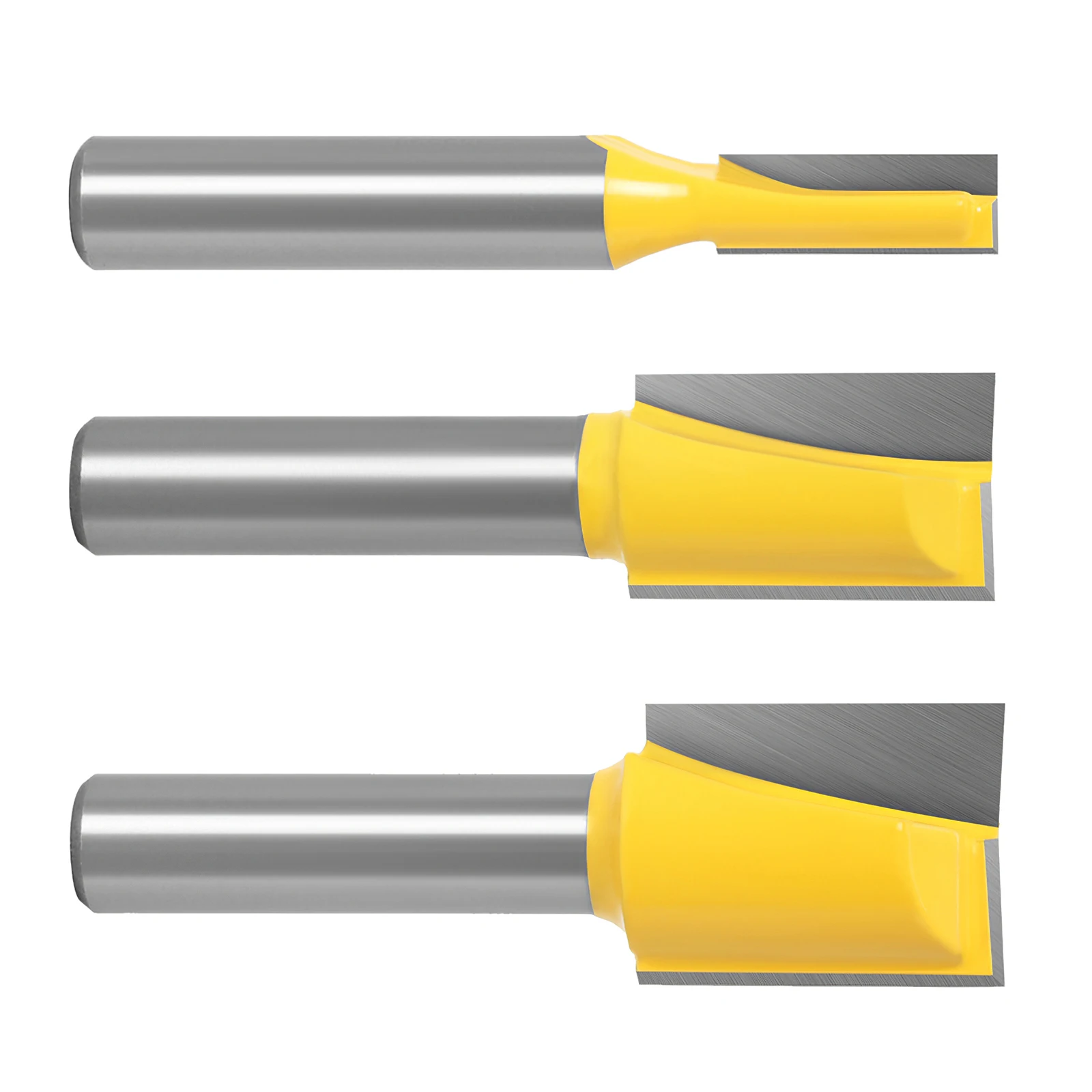 

3pcs/Set 8mm Shank Milling Cutter Top & Bottom Bearing Bits Wood Cutters For Woodworking Texturing Grooving Milling Cutter Set