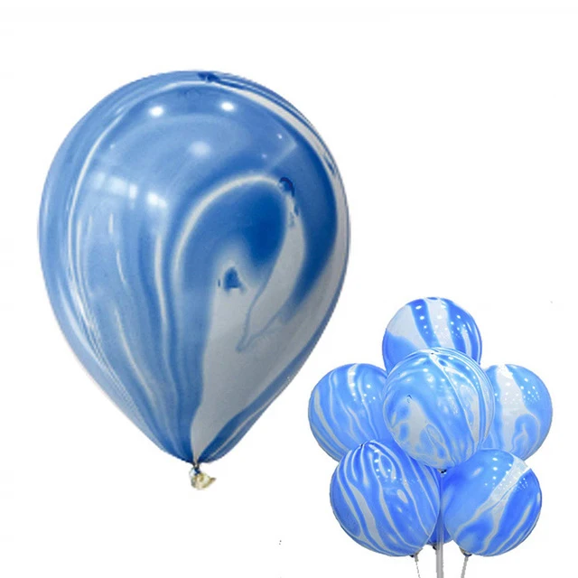 blue 10 шт 10 дюймов 2,3 г мраморный агат Радуга круглый латексный шар украшения на свадьбу на день рождения Единорог вечерние принадлежности для детского душа - Цвет: blue