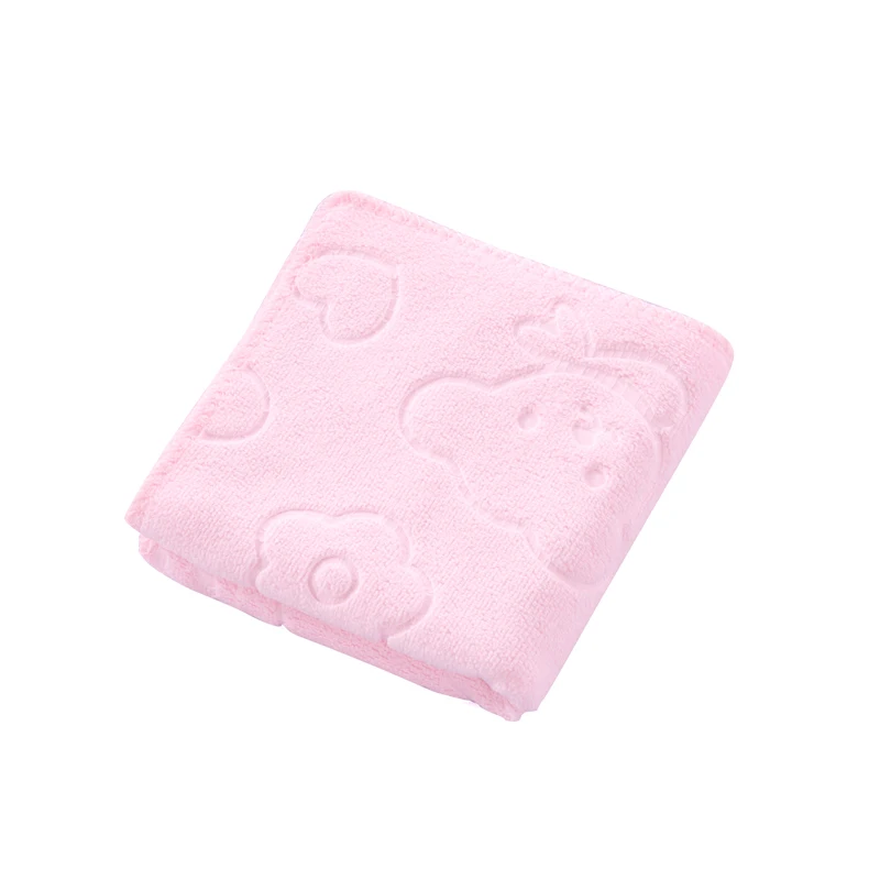 pink LREA/1 шт., детское полотенце для лица или ванны, 25x50 см, хлопок, красивый принт и рельефное моделирование, пляжное полотенце+ полотенца - Цвет: pink