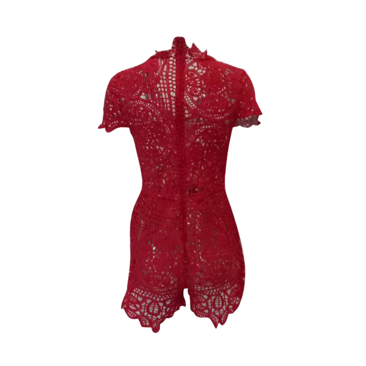 Женский летний кружевной комбинезон без рукавов Сексуальные облегающие