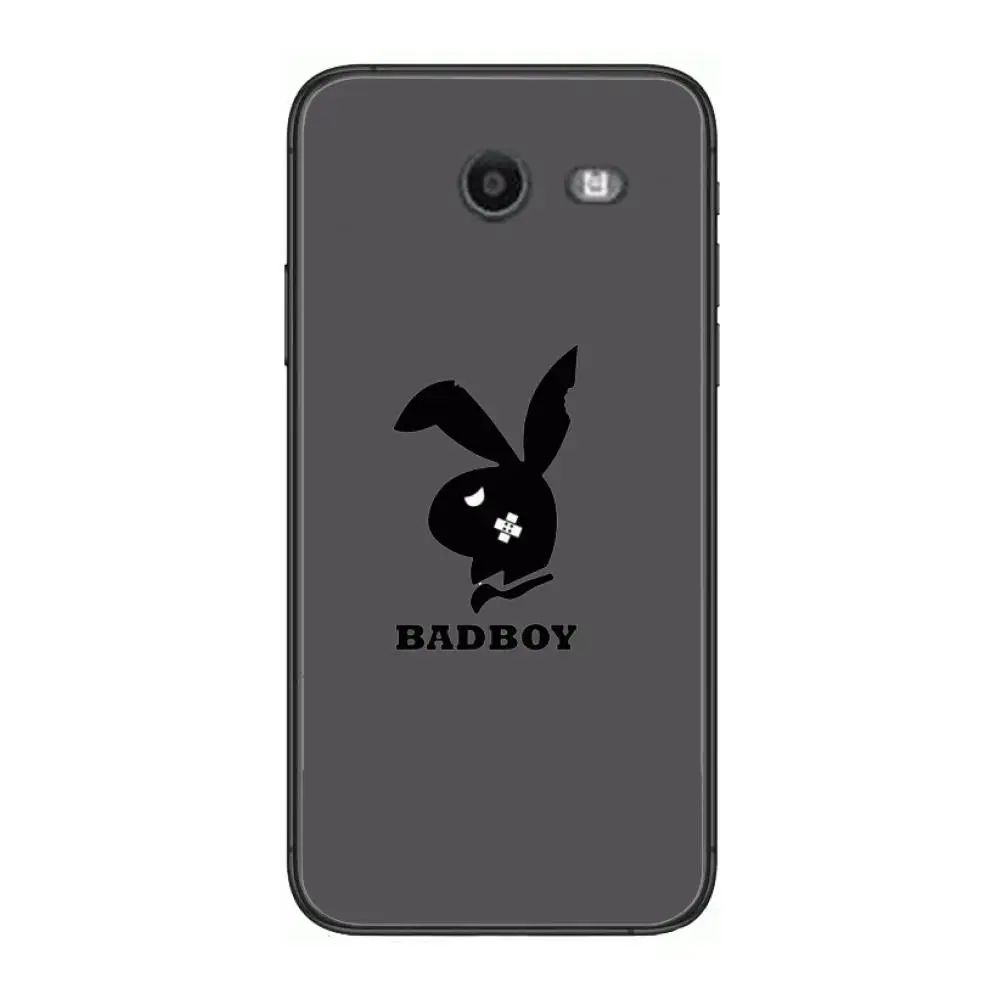 

Handsome rabbit Luxury style Phone Case Hull For Samsung Galaxy J 4 3 5 6 7 8 EU 2018 Plus 2017 Black Shell Art Cell Cover TPU