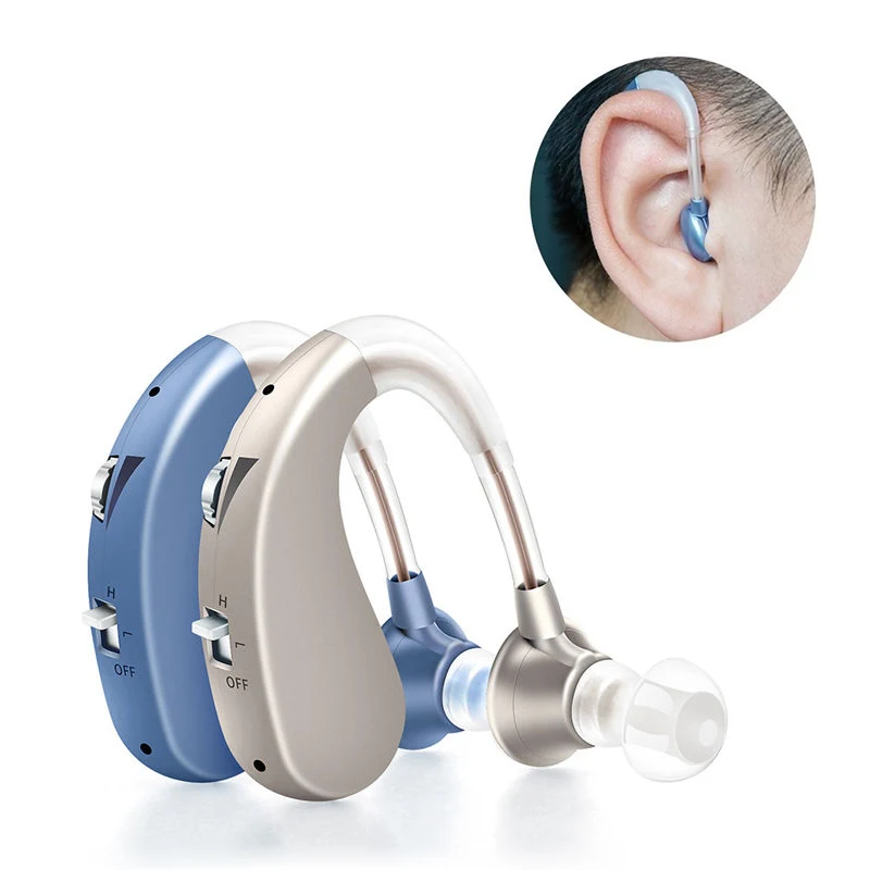 

Перезаряжаемый слуховой аппарат BTE, слуховой аппарат для пожилых людей, цифровой беспроводной недорогой слуховой аппарат, звуковые усилите...