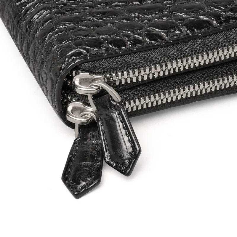 Мужской длинный клатч из натуральной кожи с отделением для карт|Мужские