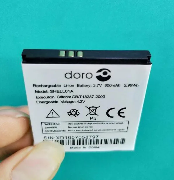 Оригинальный аккумулятор для Doro SHELL01A 800 Вт/ч мАч