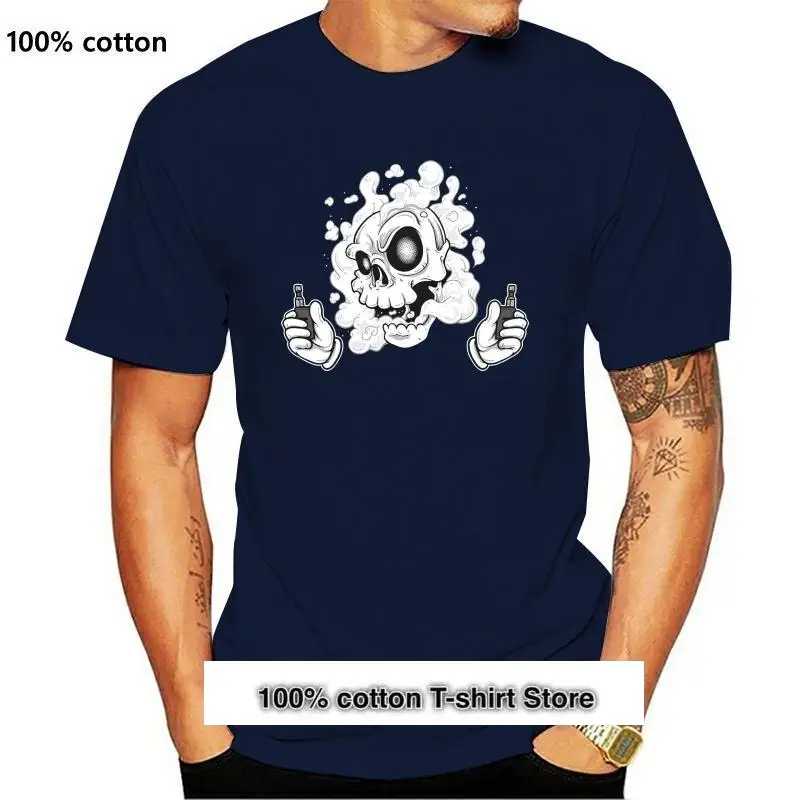 

Camiseta de cazador de nubes para hombre, vaporizador, esqueleto de Calavera, amor al humo, regalo, novedad