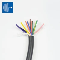 10m black color pur jacket cable unshielded halogen free multicolor core 26awg 34681014 core flexible control chain cable