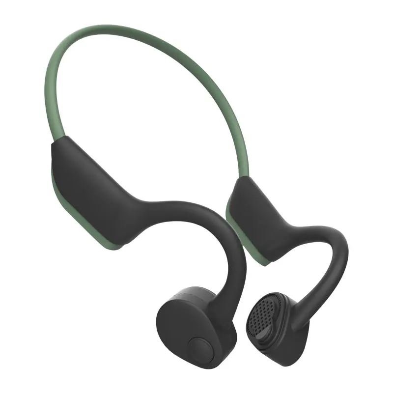Black green Bluetooth 5,0 гарнитура с костной проводимостью IP56 водонепроницаемые спортивные наушники с креплением на шее Беспроводные наушники с микрофоном - Цвет: Black green