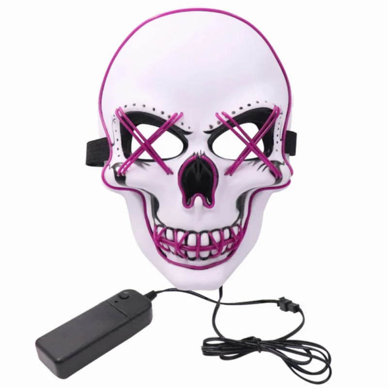 Волшебная светодиодная маска на Хэллоуин неоновые светодиодсветодиодный