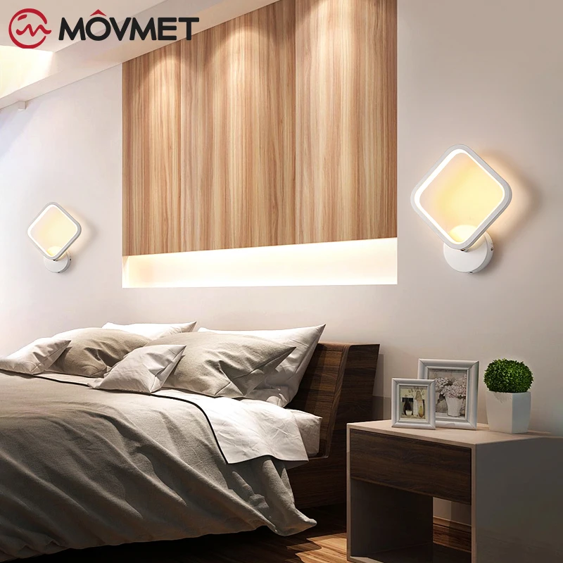 

New LED Wall Lamp lampada Bedroom Beside Indoor Decoration Lighting Corridor Aluminum Wall Sconce AC90-260V Night Light