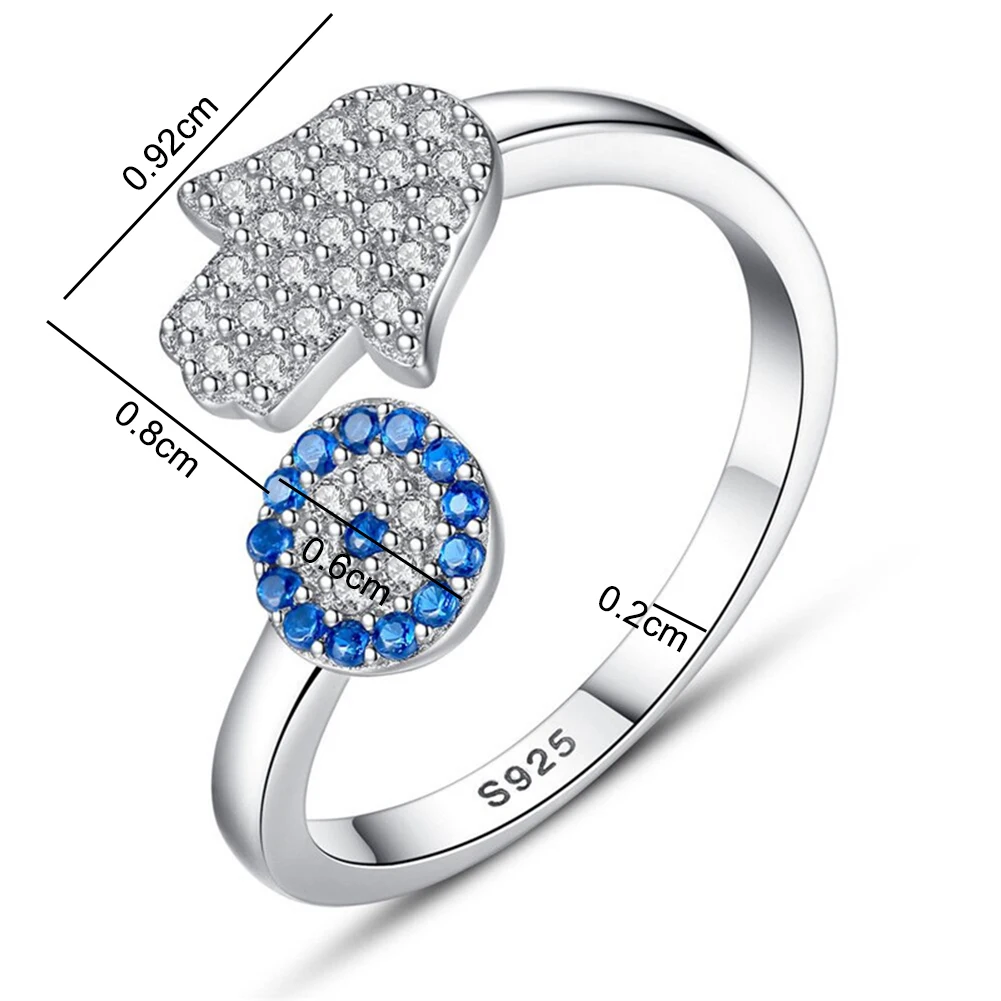 Горячие Женщины Открытый регулируемый модный цветок Хамса рука горный хрусталь