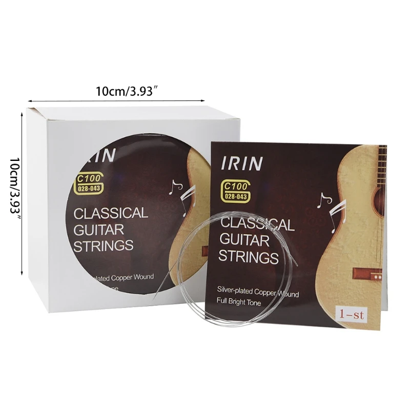 

100Pcs/Set Classical Guitar Strings Nylon Silver-Plated Copper Wound Strings