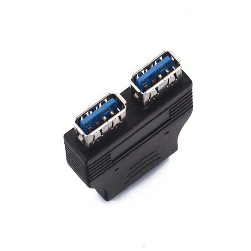Черный Mini 2-Порты и разъёмы USB 3 0 на сверхскорости женщина 20-контактный адаптер SP99 |
