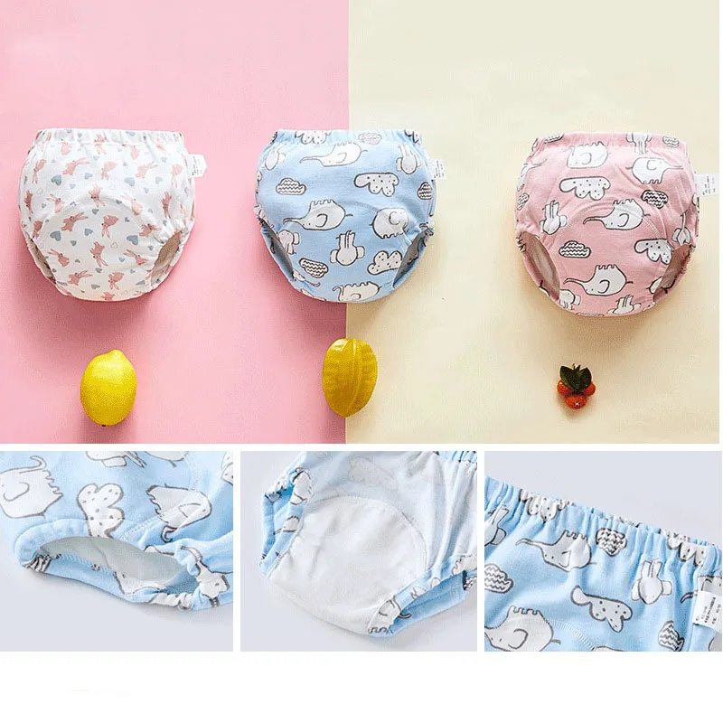 Мультяшные марлевые водонепроницаемые детские подгузники многоразовые ткань
