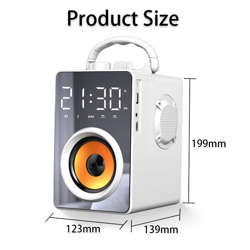 

High Power Wireless Karaoke Speaker Outdoor Portable Bluetooth Speakers Subwoofer Music Box LED FM AUX USB TF Mic Boombox Column