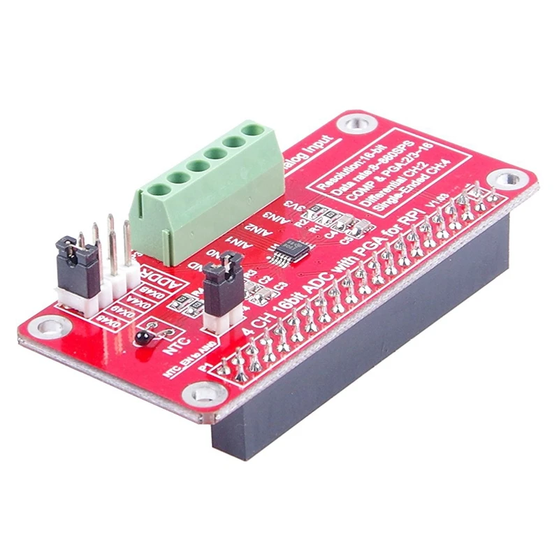 4 канальный 16 бит ADC с PGA для RPI Raspberry PI I2C ADS1115 модуль канала Pi 3/2 Модель B/B