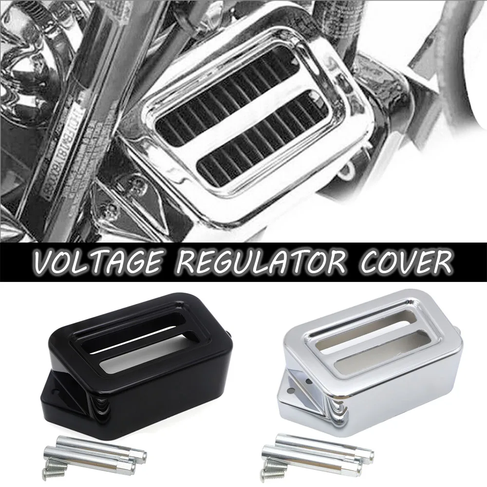 

NEW For Harely Road King Street Electra Glide Ultra Classic 1997-2008 Motorcycle Chrome or Black Voltage Regulator Cover W/ Bolt