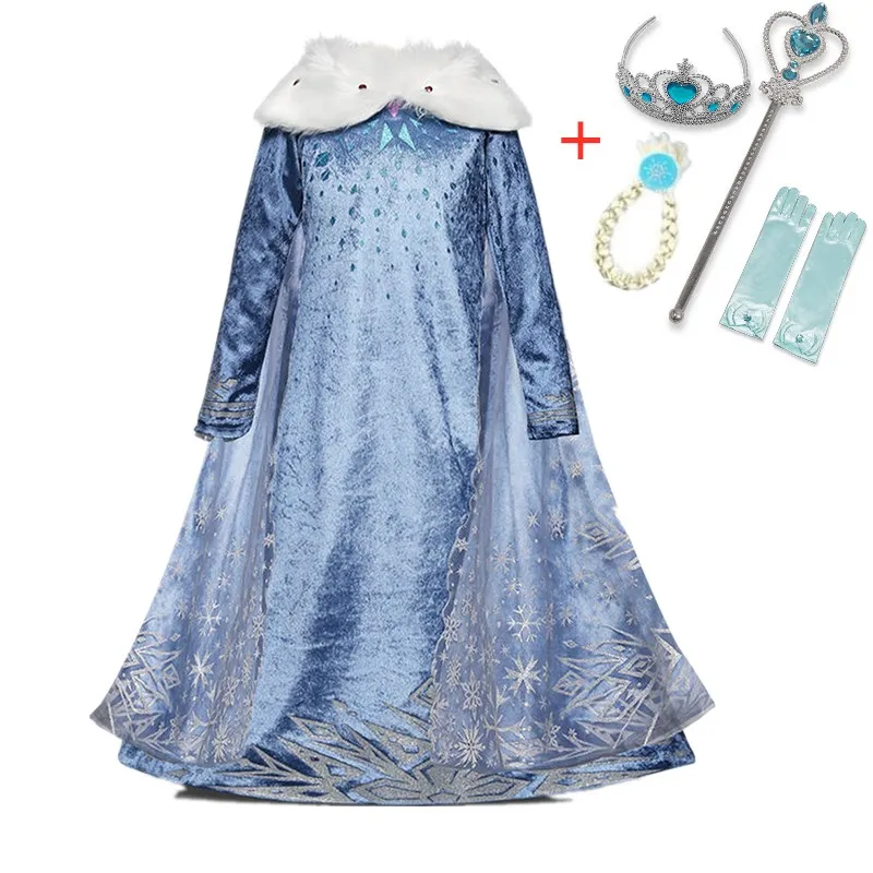 Girls Dress Carnival Costumes For Kids Print Birthday Princess Party Halloween Cosplay Girl Clothing 4 10T | Детская одежда и