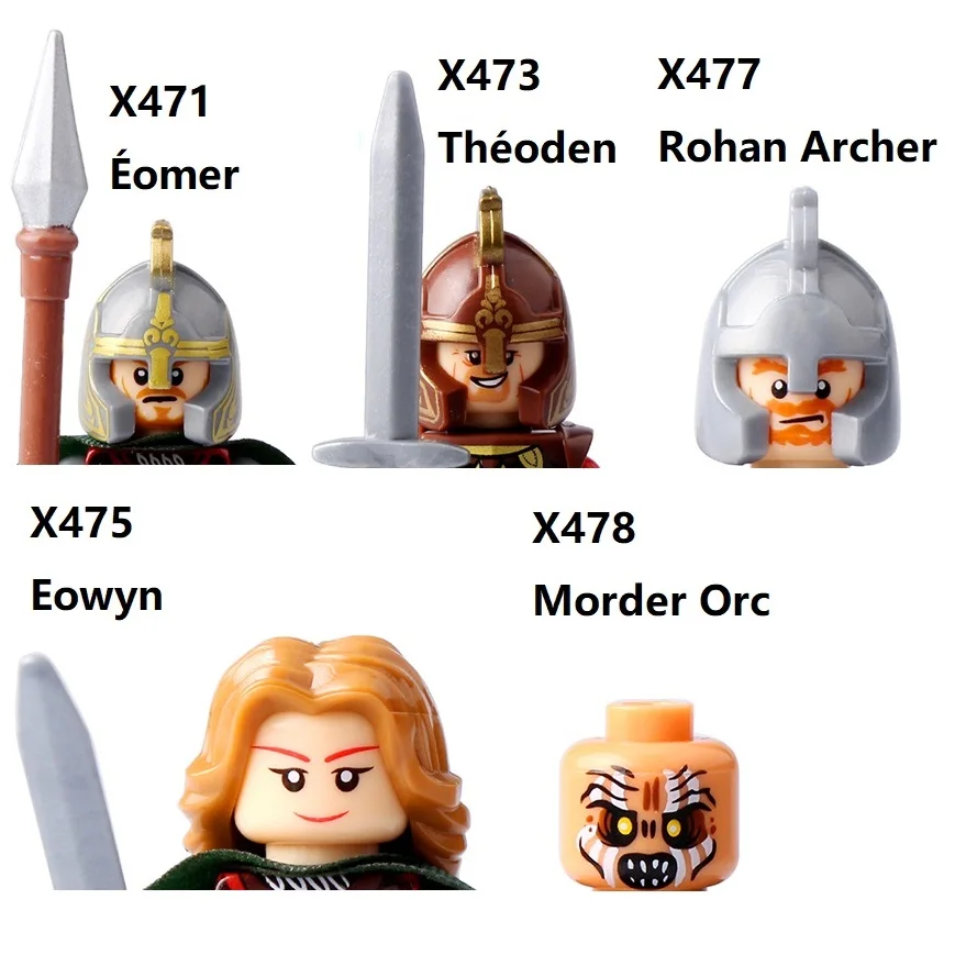Rohan King принцесса солдат воин Eomer Eowyn Theoden мордер орк строительные блоки мини