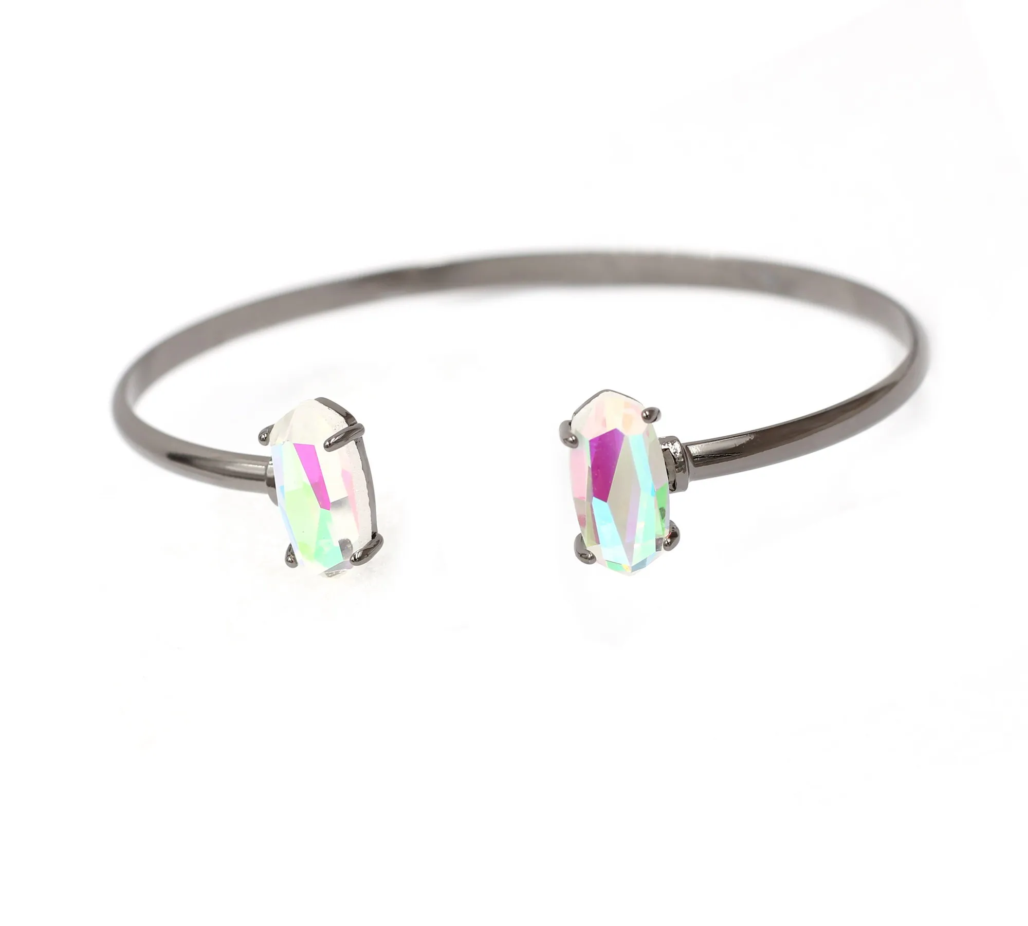 Новые модные медные металлические Дихроичные AB Кристальные блестящие браслеты-манжеты для женщин