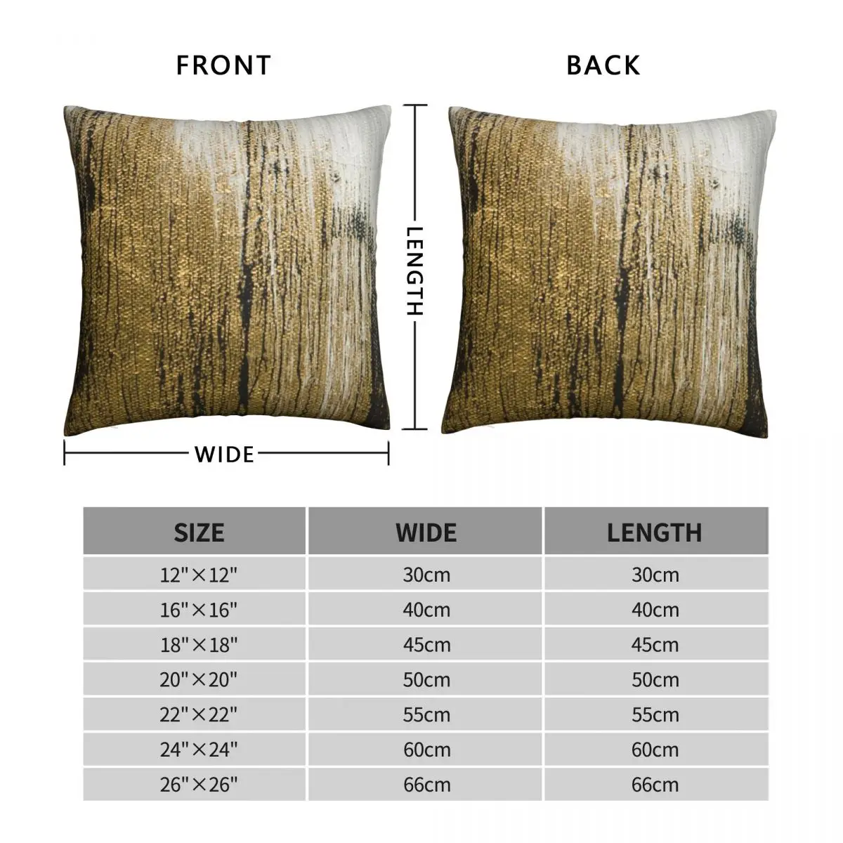 Квадратный чехол для подушки чехлы из полиэстера и льна бархата черно-белого