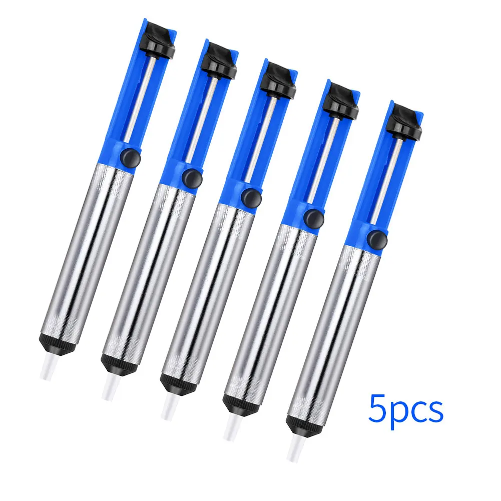 

5PCS Solder Sucker Hot Aluminum Metal Desoldering Pump Suction Tin Soldering Sucker Pen Removal Vacuum Soldering Iron Tools New