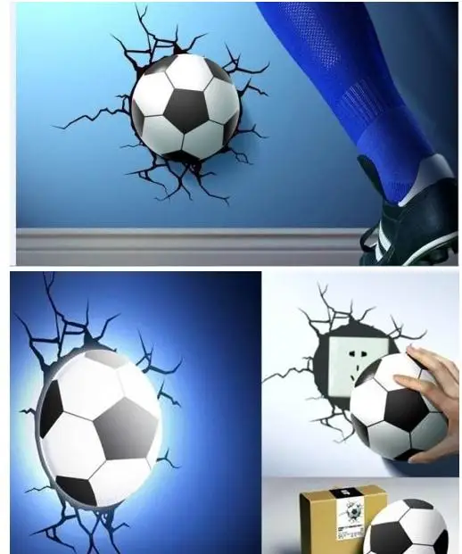 Настенная Наклейка сделай сам светодиодный ночсветильник 3D настенная лампа