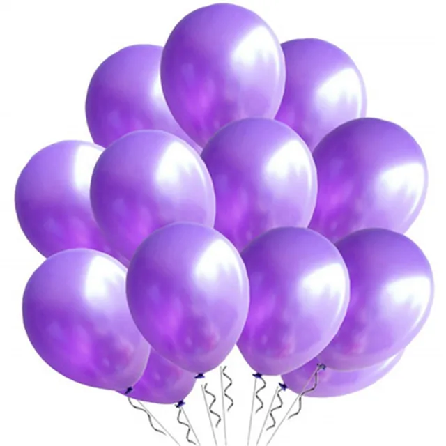 Purple 20 шт. 12 дюймов Свадебные латексные шары украшения для дня рождения Надувные Воздушные шары Детские игрушки детский душ баллон гелия - Color: Purple