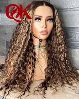 queenking hair highlight balayage color lace front wig 13x4 transpant lace 427 preplucked hairline brazilian human remy hair